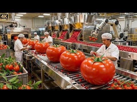 Inside a Modern Tomato Factory: From Fresh Tomatoes to Premium Tomato Paste (Full Process)