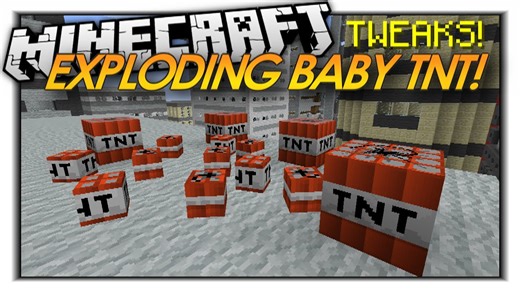 Minecraft Tweaks: EXPLODING BABY TNT! Completely Vanilla!