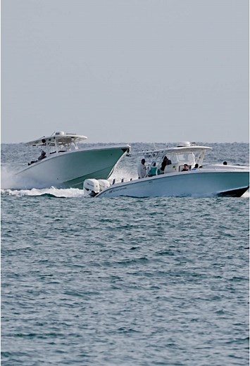 Seems like they stopped right in front of the Haulover Inlet to wait and join the other power boats going to Poker Run today