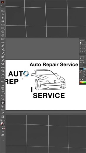 From Idea to Billboard: Auto Repair Branding in Illustrator