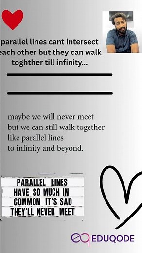 Why Parallel Lines Never Meet , emtion in maths