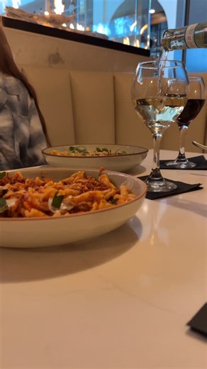 Your dream dinner, fireside! Come sit with us! ✨ | Brewster's Italian Café