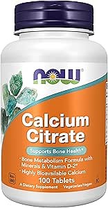 Now Foods Calcium Citrate, 100 Tablets