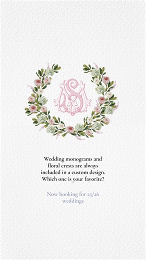 Crests in Custom Wedding Designs