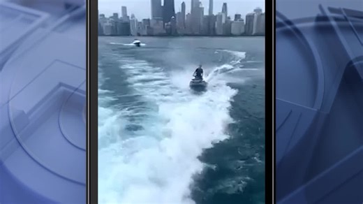 Person on wave runner crashes into boat on Lake Michigan in Chicago