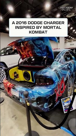 Sub-Zero and Scorpion from Mortal Kombat battle at Autorama