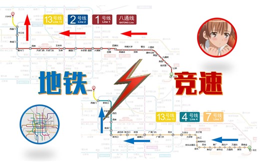 谁？先？快？北京地铁再竞速！Simon1356 V.S. 凯文.海灵顿