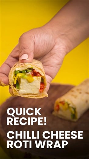Quick Roti Wrap Recipe with Chilli Cheese & Crispy Paneer|Chilli Cheese Roti Wrap|D'lecta