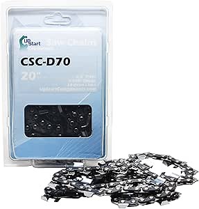 4-Pack 20" Full Chisel Saw Chain for Echo CS-590 Timberwolf Chainsaws - (20 inch, 3/8" Pitch, 0.050" Gauge, 70 Drive Links, CSC-D70)