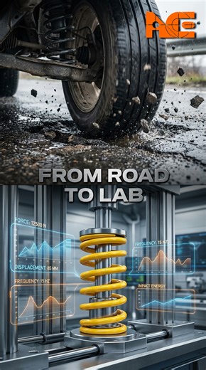 Ever wondered what your car suspension goes through before hitting the road? 🚗🔧 This video takes you inside a real suspension testing laboratory where coil spring suspensions are tested for strength, load capacity, displacement, and life-cycle durability. For the full video, visit our YouTube Channel #carsuspension #automotiveengineering #mechanicalengineering #VehicleTesting #engineeringlife #autotech #behindthescenes | International Automobile Centre of Excellence