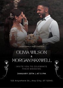 Wedding Invitation - Custom picture and words - made to exactly what you need.