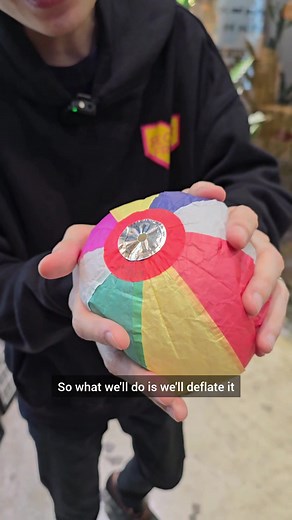 Unusual Inflating Method of Japanese Paper Balloons