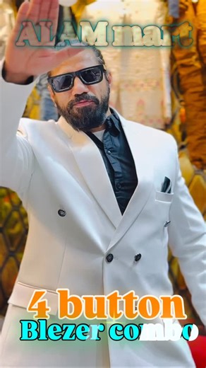 Rais Alam on Instagram: "4 button blezer boot cut pant combo 2499/ apne ALAM mart me"