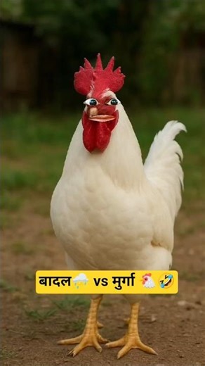 बादल⛈️ vs मुर्गा 🐔 😂 #shorts@thethar_puns #comedyshorts #funnyvideo#youtubeshorts #viralvideo