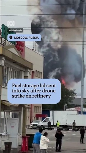Ukrainian drone hits Moscow oil refinery | ABC NEWS