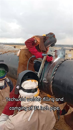 Techweld service 34 inch oil and gas pipeline project. | Techweld service.