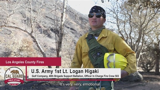 Cal Guard's 1st Lt. Logan Higaki Reflects On the Fight To Contain the LA Wildfires