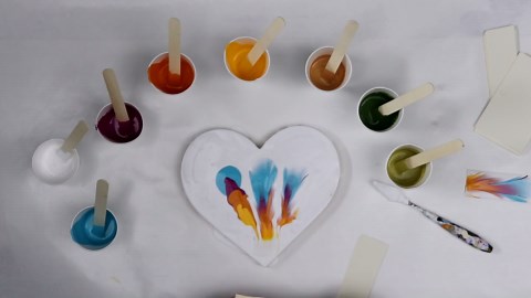 Incredible Dip Technique to Create Abstract Flowers, Acrylic Pour Painting