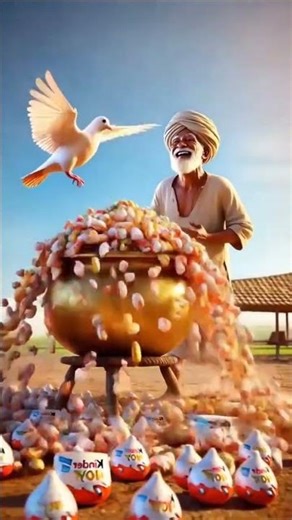 Magical Pot Creates Kinder Joy Explosion in Village! 🍬🍭