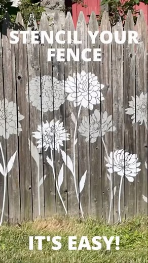 ✨ MAKEOVER MONDAY ✨ The Outdoor Edition 🌷 We are all itching to get outside and breather some new life into our outdoor spaces! GRAB A STENCIL & GET STARTED! Don’t worry about perfect placement — There is no such thing when working with a wall pattern kit! These are designed in such a forgiving way that placement by eye still produces great results. >> Just randomly place your first stencil, make sure it’s level (if needed) and let’s go! 📌Blooming Flower Field Wall Pattern Stencil Kit #fencede