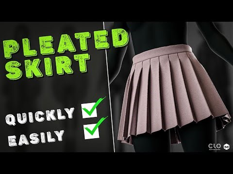 Pleated skirt in CLO 3D | Marvelous Designer | Tutorial