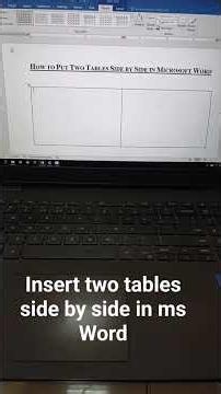 How to insert two tables side by side in ms Word