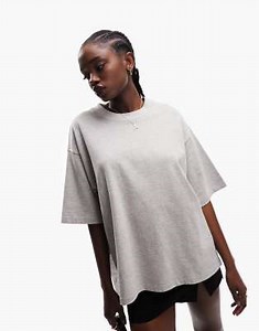ASOS DESIGN oversized heavyweight T-shirt with side splits in gray heather | ASOS