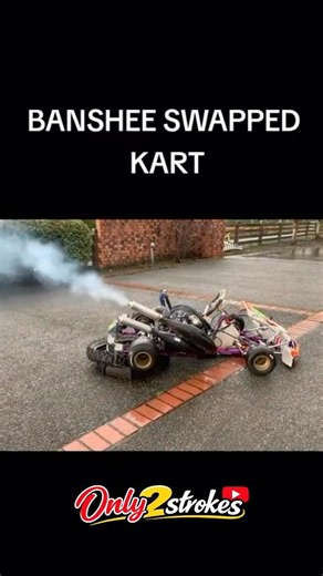 Would You Trust This Banshee Swapped Go Kart? 😳 #gokart #banshee #2stroke