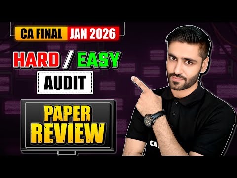 AUDIT Paper Review CA Final Jan 2026 AUDIT Paper Review | Hard or Easy? Paper Analysis