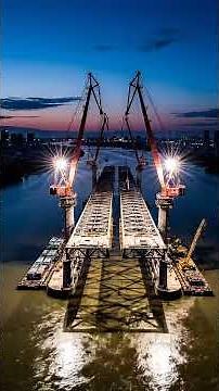 Giant Bridge Engineering Project | Timelapse Drone View #construction #engineering #giantmachines