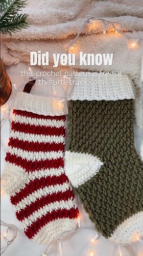 Country Cottage Stocking - free pattern at theturtletrunk.com or follow the video tutorial on YT