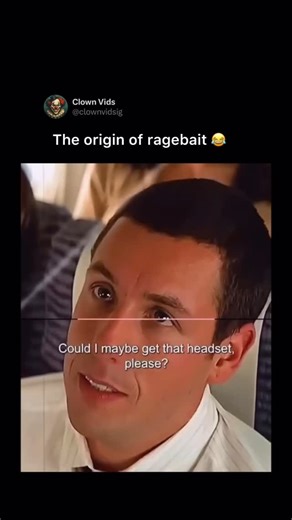 @clownvids on Instagram: "The scene depicted in this video is from the classic comedy film Anger Management, starring Adam Sandler and Jack Nicholson. It follows Dave Buznik, a mild-mannered man who is unfairly accused of having an anger problem after a series of misunderstandings on a flight. Despite his calm attempts to request a headset, the situation escalates when the flight crew and a sky marshal misinterpret his behavior. This specific moment highlights the frustrating “ragebait” theme, w
