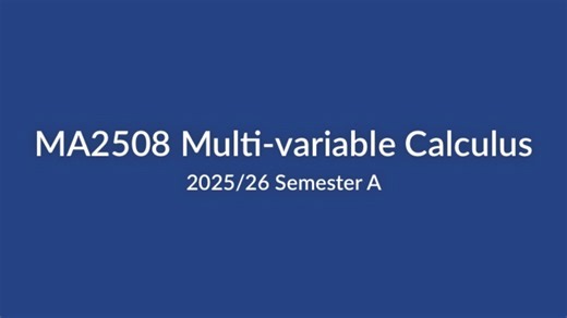 MA2508 Multiple variable Calculus 4
