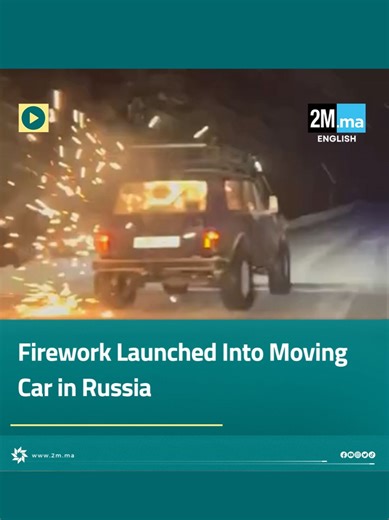Firework Incident Involving Moving Car in Russia