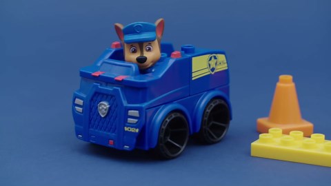 MEGA BLOKS Paw Patrol Chase's Patrol Car Building Set with 1 Chase Figure, 10 Blocks and Special Pieces, Toy Gift Set for Ages 3 and Up