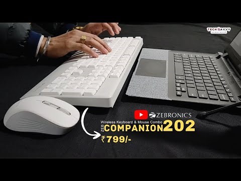 Wireless Keyboard & Mouse Combo - Zeb Companion 202 For Mac, PC, Mobile, Tablet