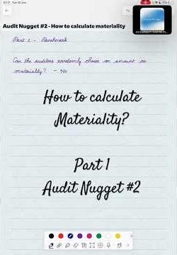 How to calculate Materiality? | Part I | Audit Nugget #2