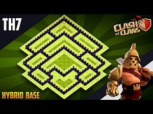 New Epic TH7 HYBRID/TROPHY[defense] Base 2019!! Town Hall 7 Hybrid Base Design - Clash of Clans