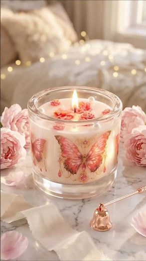 How to Make Luxury Handmade Candles (Hidden Butterfly) 🦋