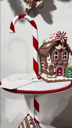 Raz 17" Candy Cane Tiered Stand Christmas Decoration 4525951