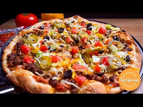Delicious Homemade Taco Pizza Recipe | Easy Homemade Pizza Recipe