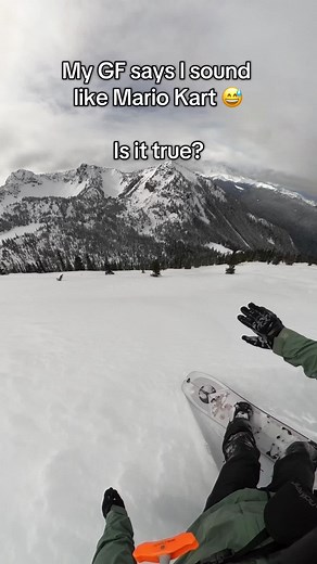 When weather is good I can’t help but hoot and holler #mario #mariokart #splitboarding #pow #mountrainiernationalpark #crystalmountain #ridealong