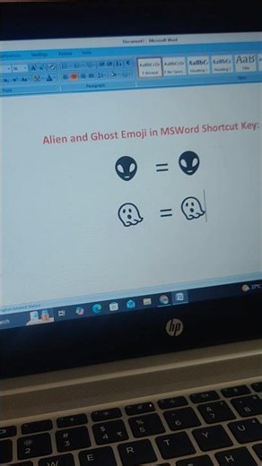Shortcut key for adding a Ghost 👻 and Alien 👽 symbols in MS Word #msword #trending #msword #shorts