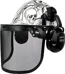 SAFEBUILDER Q20X Forestry Hard Hats 3 in 1 Chainsaw Arborist Helmet with Face Shield & Ear Muffs Hearing Protection Forestry Safety Helmet ANSI Z89.1 OSHA (Q20X-Matte Black-B07E-Mesh Face Shield) - Amazon.com