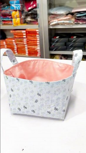 DIY Fabric Basket | Easy Medium Storage Basket Sewing Tutorial