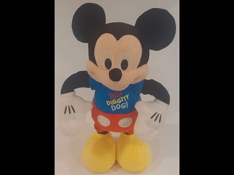 Mickey Mouse Walt Disney Clubhouse Hot Diggity Dog Push Play Dance Talk Plush Shown Working