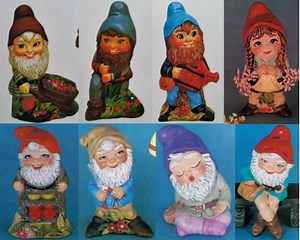 Unpainted Ceramic Bisque Set of 8 Gnomes - Fairy Garden Set of Dwarves - DIY Ready to Paint You Paint Your Own U Paint Ceramic Bisque - Etsy