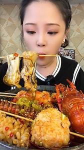 46K views · 1.1K reactions | Spicy Oyster, Lobster Stew Mukbang Eating Challenge | Yi Eating | Facebook