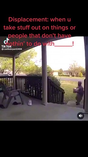 Classic example of displacement! Displacement is a defense mechanism that involves an individual transferring negative feelings from one person or thing to another. For example, a person who is angry at their boss may “take out” their anger on a family member by shouting at them. #mental #heal #mentalhealth #psychology #pray #foryourpage #viralvideo #foryou