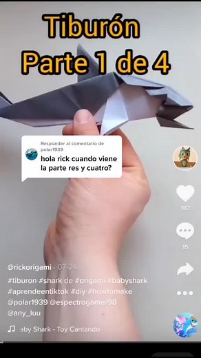 Cómo hacer un tiburón de origami en YouTube